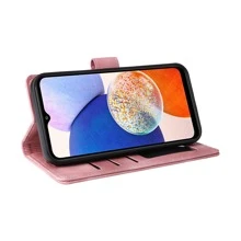 Valentines One Pink Business Use Pu 6th Generation Wallet Style Phone Case With Card Slot, Magnetic Closure Flip Cover Waterproof Shockproof Anti-Fall Scratch Resistant - Pink - View 4