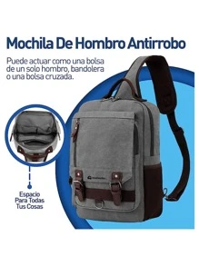 Vintage Style And Modern Comfort: Discover The Bluelander Backpack With Magnetic Pockets And Durable Canvas - Xám - Xem 2