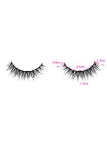 Himirell 7pairs 8-13mm Crossed And Lengthened Curling Fake Eyelashes, Suitable For Parties And Dance Parties - Black - View 9