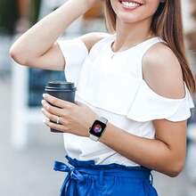 20 色 Apple Watch 矽膠錶帶，相容於 Apple Watch 錶帶 38mm 40mm 41mm 42mm 44mm 45mm，柔順防水矽膠，男女通用，相容於 Apple Watch Series Ultra 8 7 6 5 4 3 2 1 Se - 雲霧灰 - 查看 3