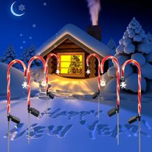 1pc LED Solar Santa Claus Light, Large Sunlight Panel, Christmas Tree - Red Santa Claus - View 7