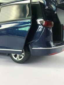 1入組 16x7.5x5.5cm 鋅合金壓鑄模型玩具車，藍色商務車和麵包車；帶有可打開門和引擎蓋、模擬內飾和可移動輪子適合男孩兒童生日或禮物 - 藍色 - 查看 10
