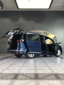 1入組 16x7.5x5.5cm 鋅合金壓鑄模型玩具車，藍色商務車和麵包車；帶有可打開門和引擎蓋、模擬內飾和可移動輪子適合男孩兒童生日或禮物 - 藍色 - 查看 6