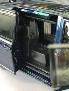1入組 16x7.5x5.5cm 鋅合金壓鑄模型玩具車，藍色商務車和麵包車；帶有可打開門和引擎蓋、模擬內飾和可移動輪子適合男孩兒童生日或禮物 - 藍色 - 查看 8