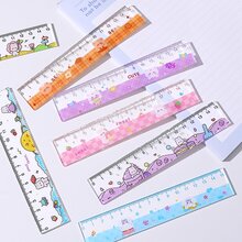 1 pieza Regla de estudiante linda con patrón de dibujos animados - Multicolor - Ver 2