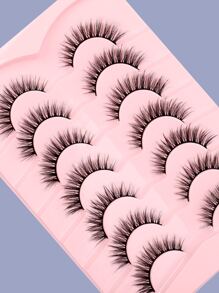 Himirell 7pairs 8-13mm Crossed And Lengthened Curling Fake Eyelashes, Suitable For Parties And Dance Parties - Black - View 5