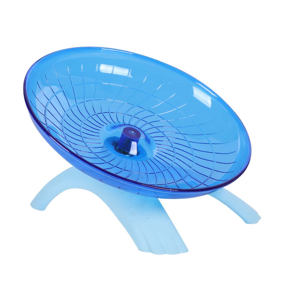 1pc Hamster Flying Saucer Silent Running Exercise Wheel For Gerbil Rat Mouse Hedgehog Small Animals - Blue - View 1