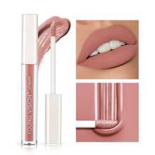 啞光天鵝絨唇膏,顏色分為裸色/紅色/粉色/棕色,長效防水化妝唇蜜,女性/女孩的理想禮物 - 鏽棕色 - 查看 1