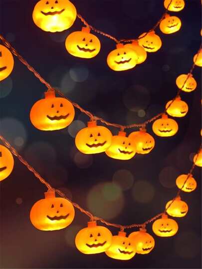 1 peça 10/20 LED 2/3m Mini Luzes de Abóbora Cordão Decoração de Halloween Iluminação de Festival Decoração de Halloween Decoração de Quarto Decoração de Jardim de Halloween para Presente Decoração de Fadas para Feriado Decoração de Festival