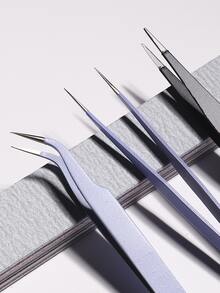 指甲修護工具不鏽鋼尖頭鑷子,多功能鑷子用於取出鑽孔鑷子,美甲用品 - 彩色 - 查看 2