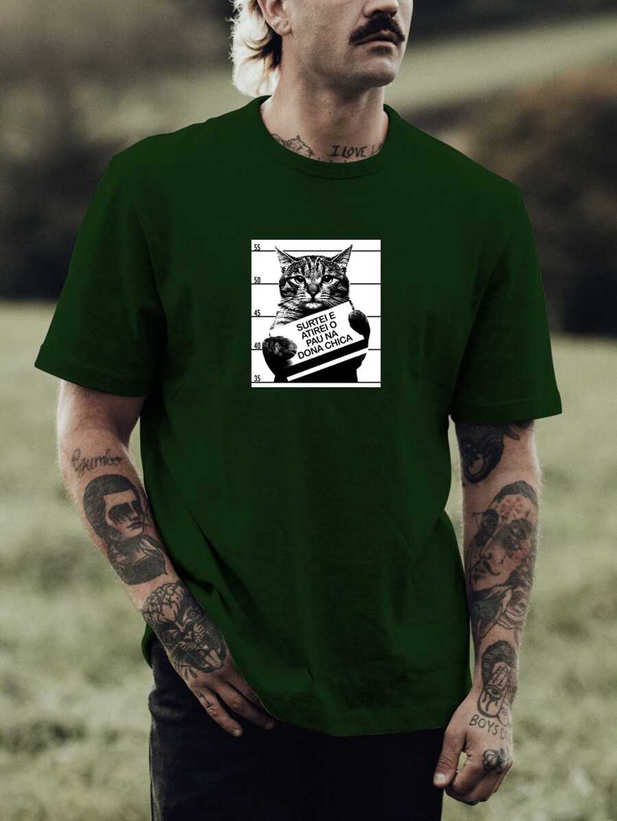 Men T-Shirts - 墨綠色 - 查看 1