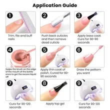 RARJSM Glow in The Dark Nail Art Gel Liner 12 Soft Pastel Colors Neon Green Blue Purple Pink Painting Luminous Gel Nail Polish Set UV LED Curing Requires Thin Nail Art Brush for Swirl Nails Design - Bộ phát sáng trong bóng tối - Xem 7