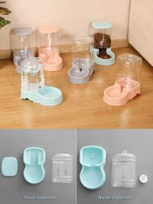 1 Miếng 3.8L Thú cưng Đồng hồ tự động Feeder Đối với Trong nhà Mèo Và Chó - Xám - Xem 6