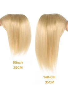 假髮頭戴女士白色假髮片女長直髮一片未標記的髮片塊 - 彩色 - 查看 2