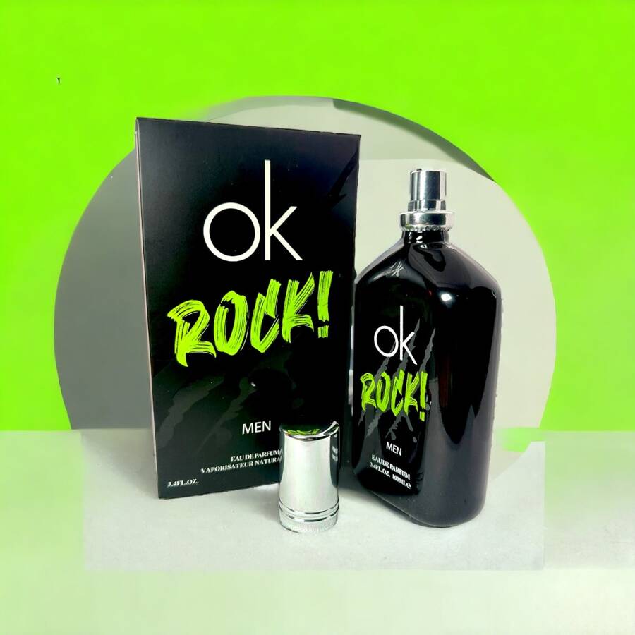 Perfume Fragancia Larga Duracion De Calidad OK ROCK! 100ml Diseño De Lujo Para Hombre Excelente Fijación Cítrico Hermosa Presentación - OK ROCK - Ver 1