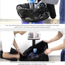 50 Piezas Bolsa De Basura Negra Extra Gruesa Y Grande Para Limpieza De Propiedades, Bolsa De Plástico De Un Solo Uso Para Hoteles - Negro - Ver 2