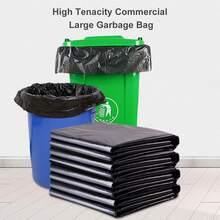 50 Piezas Bolsa De Basura Negra Extra Gruesa Y Grande Para Limpieza De Propiedades, Bolsa De Plástico De Un Solo Uso Para Hoteles - Negro - Ver 7