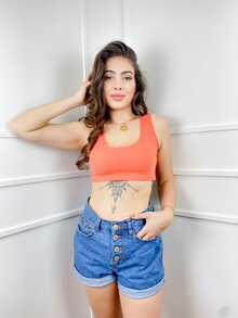 Women Tops - 黑色 - 查看 1