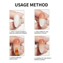 1pc Nail Brush Nail Art Gradient Painting Brush With Rhinestone Handle For Nail Design UV Gel Nail Brushes Manicure Pedicure Design Tools - Black - View 6