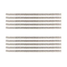 10pcs White U-shaped Rhinestone Inlaid Car Air Vent Decorative Strip - White - View 2