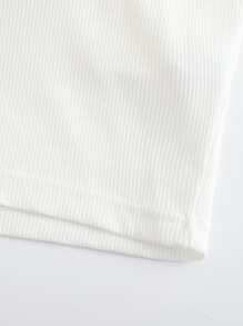 A Young Girl's Solid Color Neck Hanging Strap Tank Top With A Chest Pad And Neck Hanging Strap, Suitable For Women With Small Breasts In Summer. It Is A Slim And Versatile Design With A Beautiful Back That Can Be Worn Externally - White - View 6