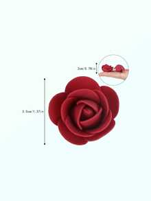 30入組3.5cm人造pe泡沫玫瑰花,適用於嬰兒派對、生日、婚禮、週年紀念、聚會裝飾、聖誕禮品道具 - 酒紅色 - 查看 2
