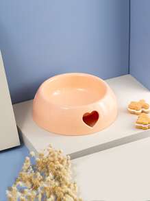 1pc Heart-Shaped Single Bowl Cat/Dog Lover Gift And Dog/Cat Mom Love Pet Food Bowl For Small, Medium & Large Dog Lover And Dog Mom Loves And Cat Lover And Cat Mom Loves