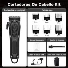 Máquina De Corte De Cabello Kemei Km-1071 Para Hombre - Negro - Ver 3