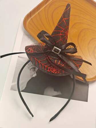 1入組萬聖節主題派對裝飾用品髮箍髮飾-鬼蜘蛛裝飾髮箍適用於兒童