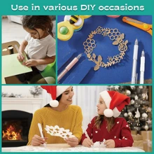 2入組白色+粉色的工藝切割工具紙筆,切片機刀創意可伸縮愛好刀刀片藝術工裝精密剪紙雕刻工具帶口袋夾適用於DIY繪畫剪貼簿 - 白色+粉紅色 - 查看 2