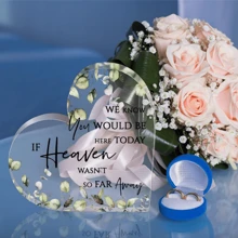 Letrero de acrílico con diseño de corazón "En memoria amorosa de un ser querido" - Letrero conmemorativo de boda para mesa, regalo para ceremonia y recepción, recuerdo para madre, padre, suegro(a) - Placa para mostrador, escritorio, centro de mesa, decoración (Estilo Hermoso)