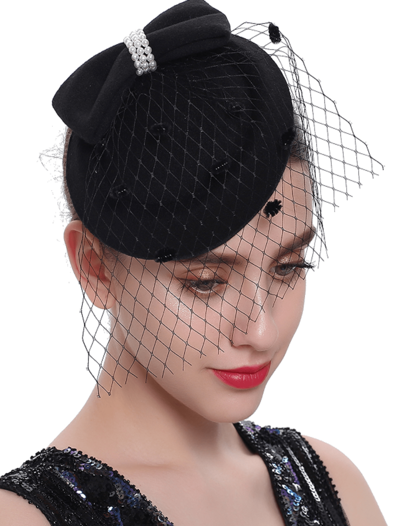 Fascinator Hats For Women 20s 50s Vintage Pillbox Hat Kentucky Derby