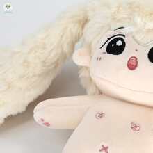 1入白色毛絨娃娃,可愛逼真可定製填充玩具,適合作為送女孩的禮物和角色扮演 - 白色 - 查看 6