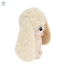 1入白色毛絨娃娃,可愛逼真可定製填充玩具,適合作為送女孩的禮物和角色扮演 - 白色 - 查看 2