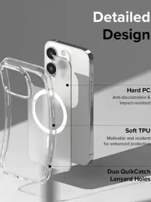 Funda transparente rígida con Aro Magnético para Celulares compatible con iPhone - XS Max - Ver 5