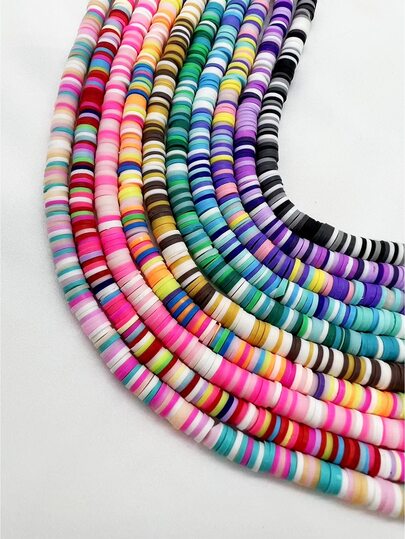 1 hebra Fabricación de joyas 6mm de moda mixto suave cerámico cuentas redondas para DIY , azul