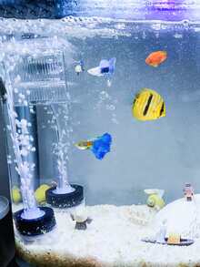 1 Piedra De Burbuja De Filtro Para Pequeña Pecera De Acuario, Accesorios De Mantenimiento De Peces - Multicolor - Ver 1