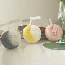 Moon Sun Face Wax Silicone Mold, DIY Handmade Soap, Candle Making Supplies - White - View 3