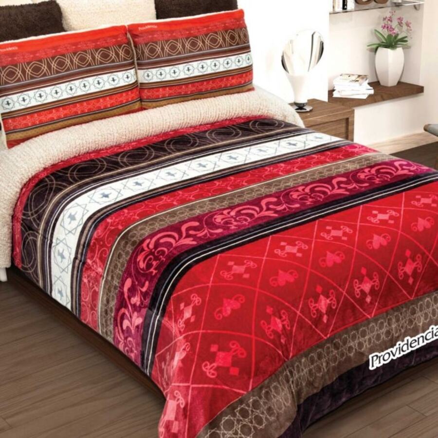 Suavecito Double Jumbo Shearling Reverse Coverlet - Bronze - View 1