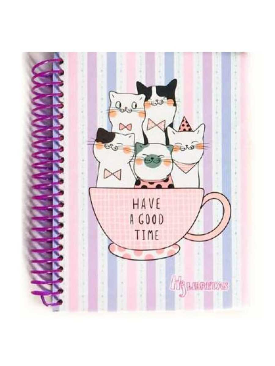 Libreta profesional Cuadro Grande 200 hojas decoradas pasta dura IdeasHJ - Rosa coral - Ver 1
