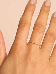 Stylever 1pc Minimalist Stackable Twisted Plain Ring Ladies Jewelry For Women s925 Sterling Silver Simple Ring Fine Jewelry Gift For Girls Daily Decor