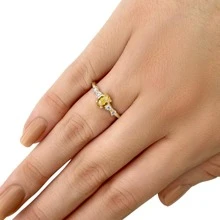 Fine Single Ring - Yellow - View 2