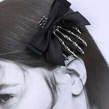 1pc Retro Punk Skull And Bone Hair Clip For Women - Perfect For Gothic Style Street,Hair Accessories,Hair Barrettes Hair Clips Hair Claws, School Stuff, Head Accessories - Black - View 2