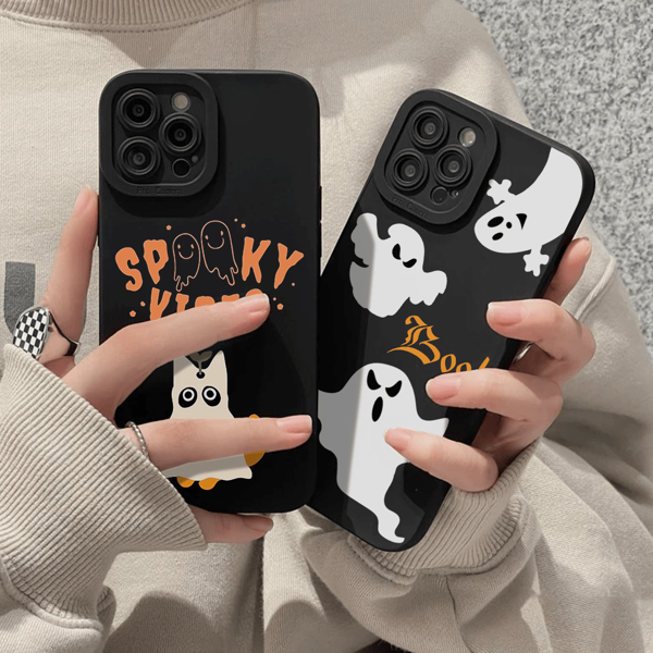 2 Pezzi Halloween Custodia Per Telefono Personalizzata Carina E Divertente, Compatibile Con Iphone (set Di Coppia)