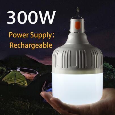 300w Portable Camping Lamp Usb Rechargeable Led Lantern Emergency Light Hiking Tent Illumination Bbq Battery Powered Lamp