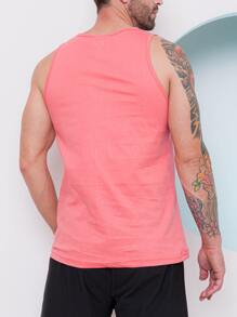 Men Tank Tops - Màu Hồng  San hô - Xem 2