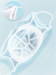 10pcs 3d Silicone Face Mask Bracket, Mask Internal Support Frame, Breathable, Lipstick Protection, Washable - White - View 3