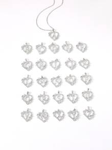 1 pièce Collier pendentif en forme de fleur avec lettre anglaise de style mode amour pour le port quotidien des femmes, Saint-Valentin