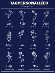 1入組 925純銀 12個月份幸運誕生花吊墜項鏈，附有45公分長的鍊子，花型標籤個人訂製項鍊，14K鍍金精美珠寶，適合於女士，妻子，女兒，母親感恩節禮物 - 3月 - 查看 4