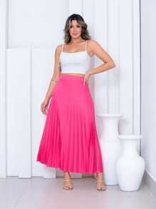 Women Skirts - Màu Hồng Tươi - Xem 5